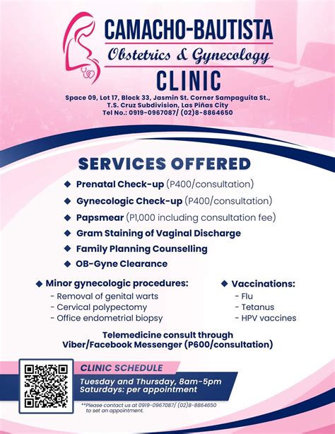 spmc ob gyne schedule|Dr. EIRENE BAUTISTA, Biñan City and Las Piñas, OB.
